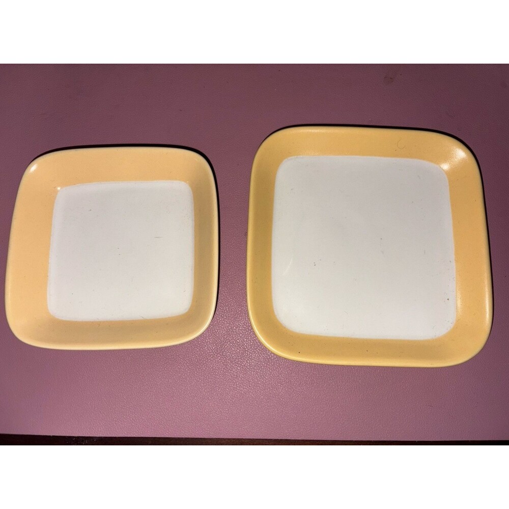 2pc Dansk Graves Studio AnG.L Square Dipping Plates Set Maize(yellow)